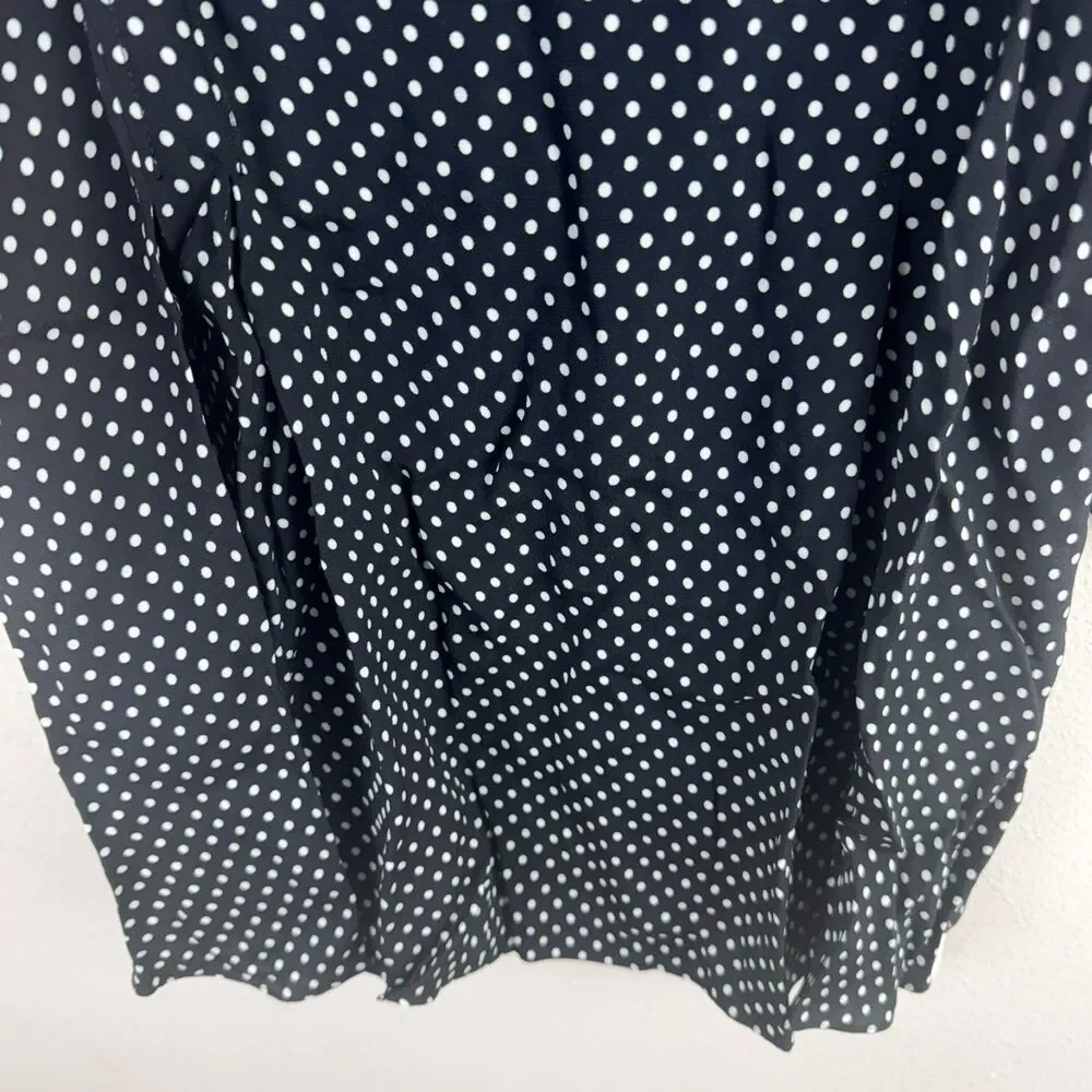 Coach 0 Polka Dot Bib Dress Long Sleeve Mini Shift Women’s Party Designer Preppy